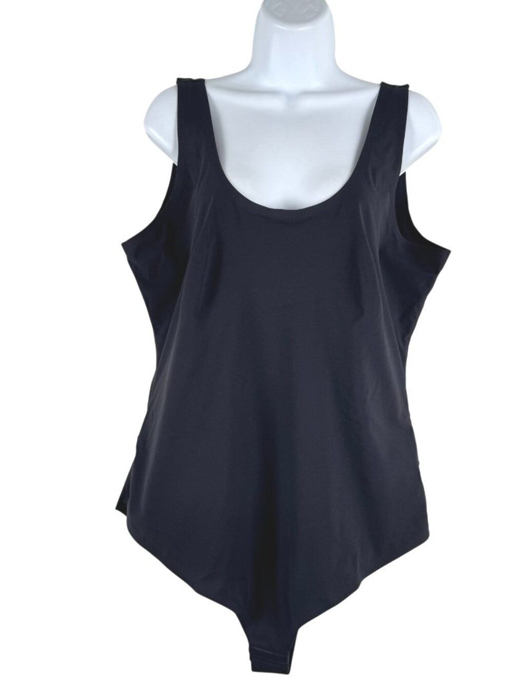 Pinsy Bonded Scoop Tank Shapesuit Bodysuit 3X Black Solid NWT‎ TP-3904